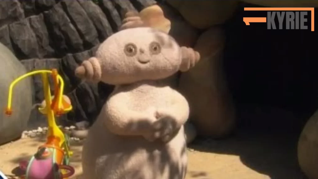 Makka Pakka standing calmly beside his bike, evoking "Makka Pakka Death."