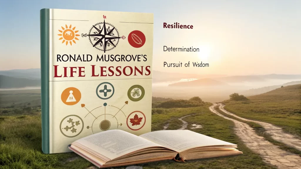 Book cover: Ronald Musgrove's life lessons, resilience, determination, wisdom.